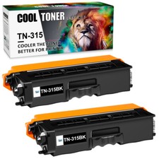 2PK Black TN315 Toner for Brother TN-315BK HL-4150CDN MFC-9560CDW MFC-9970CDW picture