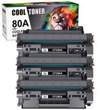 3PK CF280A 80A Black Toner Cartridge For HP LaserJet Pro 400 M401d M401a M401dw picture