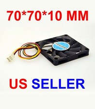 12V Foxconn 70x70x10MM Low Profile 3-Pin Computer Cooling Fan (RPM Sensor) picture