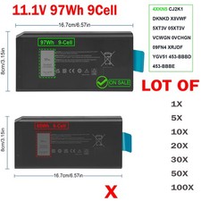 💖LOT X8VWF Battery For Dell Latitude 14 Rugged 5404 7404 5414 0X8VWF 97W 9Cell picture