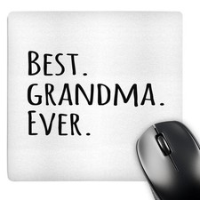 3dRose Best Grandma Ever Mouse Pad 8x8 Family Gift Black Text Grandmother picture