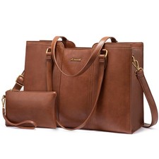 15.6 inch Laptop Bag for Women - Waterproof Work Bag for Women & Vintage Lapt... picture