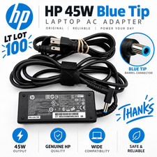 Lot 100 Genuine HP 45W 19.5V 2.31A Ac Adapter Power Supply Blue Small Tip picture