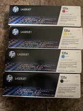 FULL SET OF GENUINE HP 131A TONER CF210X CF211A CF212A CF213A - CF210AQ1 - NIB picture
