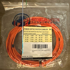 Worldwide Communication LC/UPC-LC/UPC Duplex Fiber Patch Cable 5m Orange picture