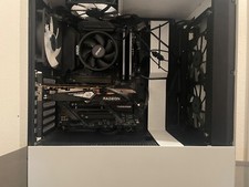 NZXT pc case, radeon 6500 gpu, 4fans, 650 watt power supply, 1t ssd, ryzen 5cpu picture