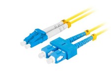 Patchcord światłowodowy Lanberg SM SC/UPC-LC/UPC DUPLEX 3.0mm LSZH G657A1 5m żół picture