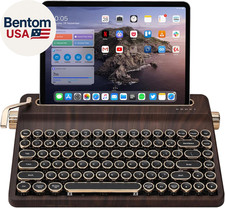 QL75 Wireless Typewriter Hot Swap Retro Mechanical Keyboard,Punk round Keycaps,R picture