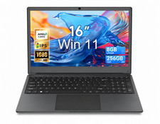 16-inch Laptop Computer with Win11, 8GB RAM 256GB SSD Expandable 1TB/Dark Gray picture