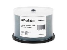 Verbatim 700MB 52X CD-R Thermal Printable,  Hub Printable 50 Packs 50Pkg DataLif picture