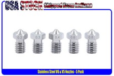 V6 Nozzle, Stainless Steel f/ V6 Hotend, V5 Hotend Extruder, 1.75mm Filament, M6 picture