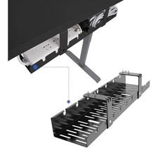 Flexispot Under Desk Cable Management Tray Office Home Standing Desk Metal Black picture