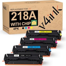 v4ink 218A Toner Cartridge 4-Pack Replacement for HP 218A 218X MSRP 100$ picture