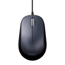 ELECOM Wired Mouse, Medium Size, 3-Button Tongue, BlueLED, EPRIM, Black (M-Y8UBX picture