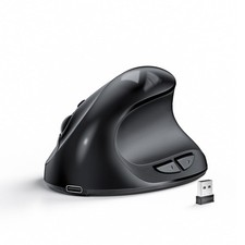 Rechargeable Ergonomic Mouse for Small Hands, Black, 2.4G Wireless, 3 DPI picture