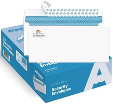 Envelopes #10 Security Self Seal 500ct Personalized Custom Logo White Aimoh picture