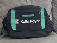 RARE Rolls Royce Heli Expo 2005 Promotional Shoulder Messenger Bag Black Green picture