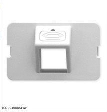 ICC-IC108BA1WH Angled Bezel, Elite, 1-Port, White - Qty of 7 picture