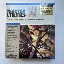 Vintage New 1991 Symantec The Norton Utilities Version 6.01 5 1/4” format IBM PC picture