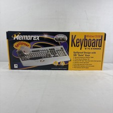 Memorex Keyboard Windows 95/98 TS1000 Spillproof Design 109 Quiet Keys PS/2 New picture