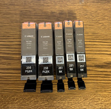 Authentic Canon 2 -PGI-250 Black & 3 -CLI-251 Black Ink 5 Pack picture