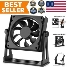 Multi-Purpose Desk Fan Stand Mount for 120mm PC Computer Fans Aluminum Black picture