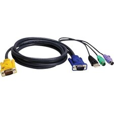 Aten 2L5302UP 6ft KVM Cable 1x VGA 1x USB 1x Mini-DIN picture