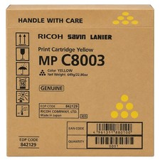 Ricoh Genuine Yellow Toner Cartridge MP C8003 - 842197 picture
