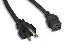 Monoprice Heavy Duty Extension Cord 3 Feet - Black, NEMA 6-20P to IEC 60320 C19 picture