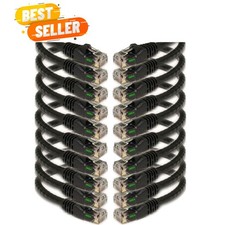 Cat6 Ethernet Patch Cable, 6 Inch, Black, 10-Pack picture