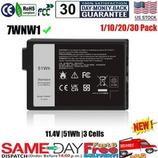 ✅LOT 7WNW1 Battery For Dell Latitude 5420 5424 7424 Rugged Extreme GK3D3 DMF8C picture