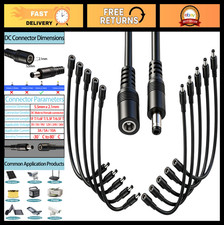 10pcs 5.5mm x 2.1mm DC Power Extension Cable, Male to Female, 1FT, 18 AWG, 12V/2 picture