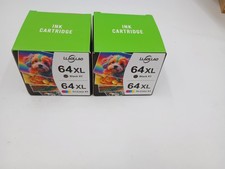 LOT OF 2 LLAOLLAO 64XL BLACK MAGENTA CYAN YELLOW INK CARTRIDGES NEW  picture