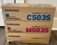 3 PK- Samsung CLT-503S Toner Cartridge Genuine Cyan, Magenta & Yellow C503, M503 picture