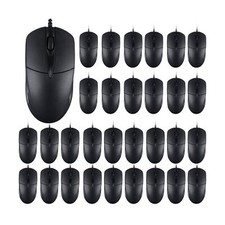 SUNYIWJIE 100 PCS Black Wired USB Computer Mouse Bulk 1000 DPI 3 Button Corde... picture