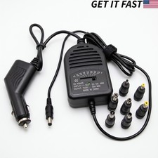 Universal 90W Car Laptop Charger 15V-24V Adjustable DC Adapter Multi Tip picture