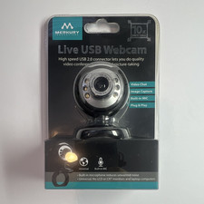 Merkury Innovations M-WC310 USB 2.0 Webcam 640x480 30fps Mic Zoom Clip Light picture