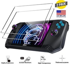 2 Pack Tempered Glass Screen Protector For MSI Claw A1M - Grip and Game (2024) picture