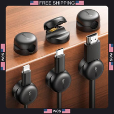 Lamicall 6 Pack Cable Clips Cord Organizer Holder for Desk and Surface picture