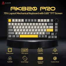 Ajazz AK820 Pro 75% RGB Mechanical Keyboard BT5.1/2.4G/USB-C Hot-Swap Knob picture