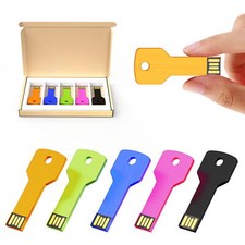 Lot USB 2.0 5/10/100PCS 32GB Metal Key Model Flash Drive Memory Stick Multicolor picture