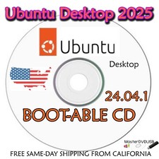 Ubuntu 24.04.1 LTS Edition - Bootable Live DVD - 64-bit - Secure & Robust OS picture