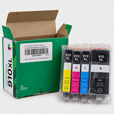 WISETA Compatible for HP 910XL Ink Cartridge 4-Pack BK/C/M/Y Inkjet picture