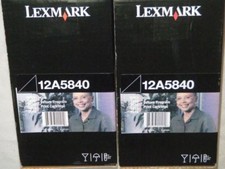 2 New Factory Sealed Genuine Lexmark 12A5840 Laser Cartridges T610 T612 T614 picture
