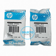 2-PACK GENUINE HP 61XL Black & 61 TriColor Ink DESKJET 2540 2541 ENVY 4500 NEW picture