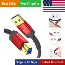 USB 3.0 Printer Cable, Type A Male to B 3.0 Male 10ft/3M USB 3.0 Type B Upstr... picture