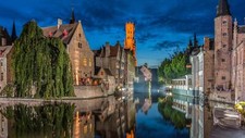 Landscape architecture building bruges belgium town old Custom Gaming Mat Desk picture