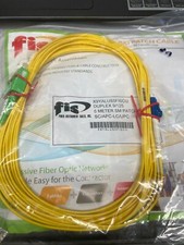  FIS 9/125 Singlemode Fiber Optic Patchcord Duplex 5M SM SC/APC–LC/UPC New  picture