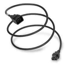 10 Pack of C20 to C21 20A 250V 12/3 SJT Power Cord - Black - 1.5ft picture
