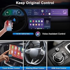 Apple CarPlay Adapter, 2023 Upgrade Adapter for OEM Wired Cars, Fastest Wireless picture